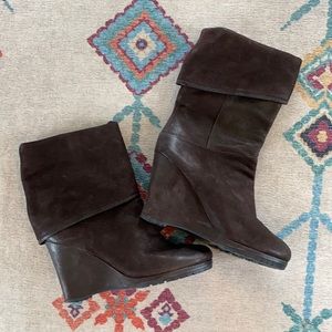 Prada wedge boots